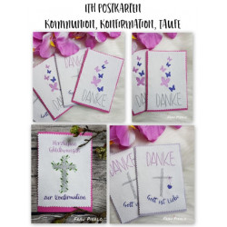 ITH - Postkarte Glückwunsch zur Kommuntion Konfirmation Taufe & Danke